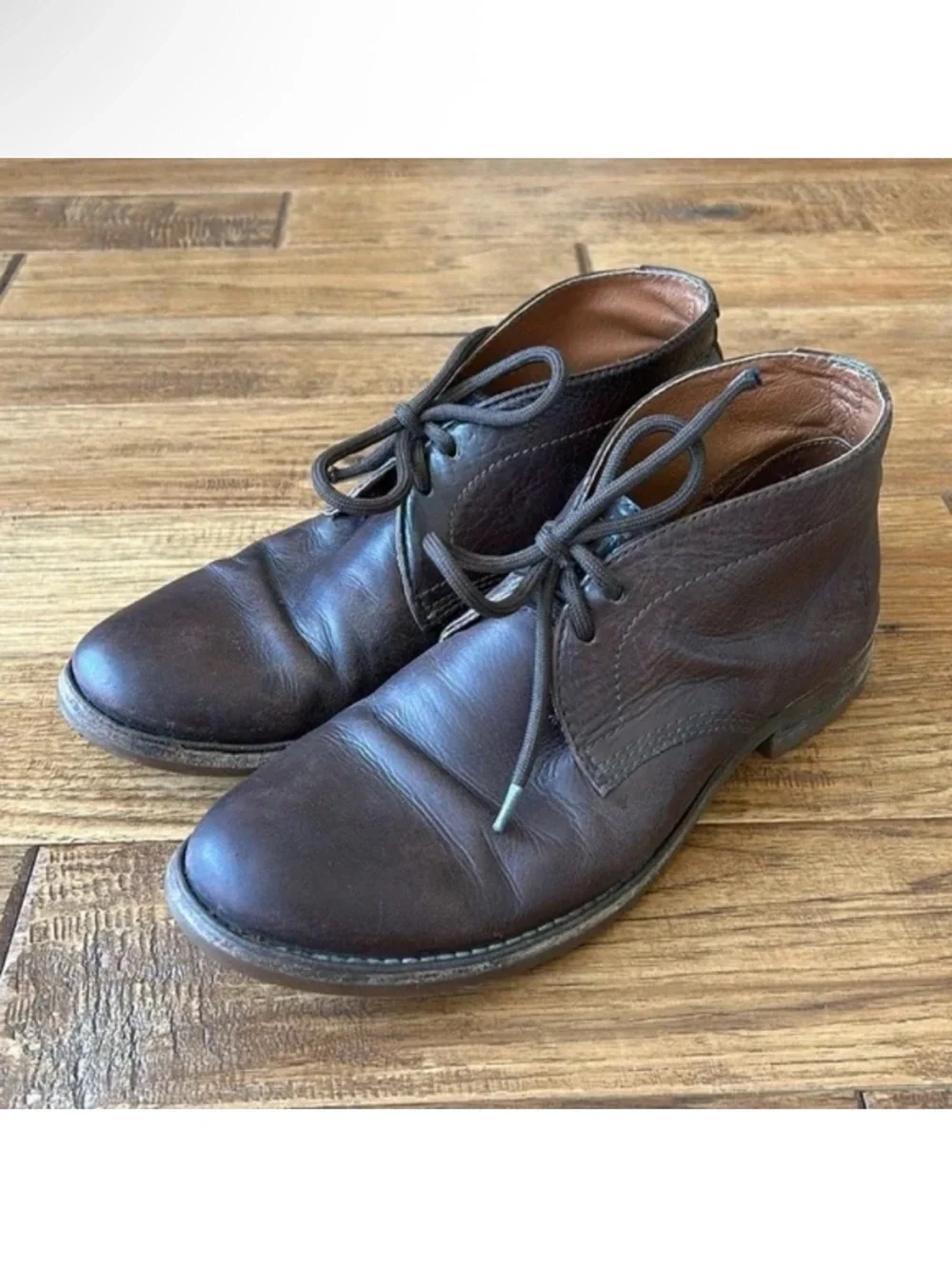Frye Leather Chukka Boots Brown Distressed Mens Size 9